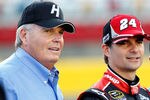 CHARLOTTE, NC - MAY 26:  Jeff Gordon (R), driver of the #24 Drive to End Hunger/AARP Chevrolet, talks with team owner Rick Hendrick (L) on the gird during qualifying for the NASCAR Sprint Cup Series Coca-Cola 600 at Charlotte Motor Speedway on May 26, 2011 in Charlotte, North Carolina.  (Photo by Geoff Burke/Getty Images for NASCAR)