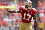 SAN FRANCISCO, CA - SEPTEMBER 11:  Braylon Edwards #17 of the San Francisco 49ers in action during their season opener against the Seattle Seahawks at Candlestick Park on September 11, 2011 in San Francisco, California.  (Photo by Ezra Shaw/Getty Images)