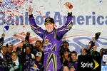CHARLOTTE, NC - OCTOBER 15:  Matt Kenseth, driver of the #17 Fluidmaster Ford, celebrates in Victory Lane after winning the NASCAR Sprint Cup Series Bank of America 500 at Charlotte Motor Speedway on October 15, 2011 in Charlotte, North Carolina.  (Photo by Jason Smith/Getty Images for NASCAR)