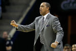 CHARLOTTE, NC - MARCH 20:  Head coach Lorenzo Romar of the Washington Huskies reacts in the second half while taking on the North Carolina Tar Heels during the third round of the 2011 NCAA men's basketball tournament at Time Warner Cable Arena on March 20, 2011 in Charlotte, North Carolina.  (Photo by Kevin C. Cox/Getty Images)