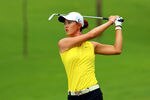 KUALA LUMPUR, MALAYSIA - OCTOBER 16:  Michelle Wie of USA watches her approaching shot on the 18th hole during day four of the Sime Darby LPGA 2011 at Kuala Lumpur Golf & Country Club on October 16, 2011 in Kuala Lumpur, Malaysia.  (Photo by Stanley Chou/Getty Images)