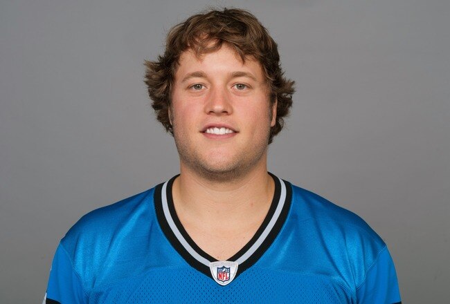 DETROIT, MI - CIRCA 2011: In this handout image provided by the NFL,  Matt Stafford of the Detroit Lions poses for his NFL headshot circa 2011 in Detroit, Michigan.  (Photo by NFL via Getty Images)