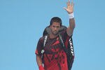 BEIJING, CHINA - OCTOBER 05:  Fernando Verdasco of spain waves after winning against Flavio Cipolla of Italy during the China Open at the National Tennis Center on October 5, 2011 in Beijing, China.  (Photo by Feng Li/Getty Images)