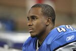 DETROIT - OCTOBER 16: Jahvid Best #44 of the Detroit Lions watches the action from the bench during the NFL game against the San Francisco 49ers at Ford Field on October 16, 2011 in Detroit, Michigan. The 49ers defeated the Lions 25-19.  (Photo by Leon Halip/Getty Images)
