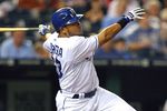 KANSAS CITY, MO - SEPTEMBER 03:  Center fielder Melky Cabrera #53 of the Kansas City Royals bats against the Cleveland Indians at Kauffman Stadium on September 3, 2011 in Kansas City, Missouri. The Kansas City Royals defeated the Cleveland Indians 5-1.  (Photo by Tim Umphrey/Getty Images)