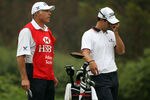 SHANGHAI, CHINA - NOVEMBER 05:  Adam Scott of Australia (right) and his caddie Steve Williams in action during the third round of the WGC-HSBC Champions at Sheshan International Golf Club on November 5, 2011 in Shanghai, China.  (Photo by Andrew Redington/Getty Images)