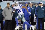 PHILADELPHIA, PA - OCTOBER 30: Laurent Robinson #81 of the Dallas Cowboys runs to the end zone for a touchdown against the Philadelphia Eagles during a game at Lincoln Financial Field on October 30, 2011 in Philadelphia, Pennsylvania. (Photo by Rich Schultz /Getty Images)