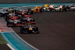 ABU DHABI, UNITED ARAB EMIRATES - NOVEMBER 14:  Sebastian Vettel of Germany and Red Bull Racing is pictured in the lead after the start during the Abu Dhabi Formula One Grand Prix at the Yas Marina Circuit on November 14, 2010 in Abu Dhabi, United Arab Emirates.  (Photo by Vladimir Rys/Getty Images)