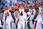 NASHVILLE, TN - NOVEMBER 06:  Andy Dalton #14 of the Cincinnati Bengals gives instructions to his team during the NFL game against the Tennessee Titans at LP Field on November 6, 2011 in Nashville, Tennessee.  The Bengals won 24-17.  (Photo by Andy Lyons/Getty Images)