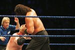 SYDNEY, AUSTRALIA - JUNE 15:  The Great Khali puts ECW Champion Kane into a vice grip during WWE Smackdown at Acer Arena on June 15, 2008 in Sydney, Australia.  (Photo by Gaye Gerard/Getty Images)
