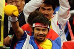 LAS VEGAS, NV - MAY 07:  Manny Pacquiao of the Philippines greets the crowd before taking on Shane Mosley in the WBO welterweight title fight at MGM Grand Garden Arena on May 7, 2011 in Las Vegas, Nevada.  (Photo by Ethan Miller/Getty Images)