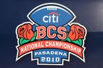 PASADENA, CA - JANUARY 07:  The detailed picture of the logo on a banner before the Texas Longhorns take on the Alabama Crimson Tide in the Citi BCS National Championship game at the Rose Bowl on January 7, 2010 in Pasadena, California.  (Photo by Stephen Dunn/Getty Images)