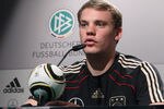 PRETORIA, SOUTH AFRICA - JULY 05:  Manuel Neuer of Germany speaks to the media in the media center at the Velmore Grand Hote on July 5, 2010 in Pretoria, South Africa.  (Photo by Joern Pollex/Getty Images)