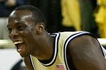 ATLANTA - JANUARY 09:  Mfon Udofia #0 of the Georgia Tech Yellow Jackets celebrates in the final seconds of their 71-67 win over the Duke Blue Devils at Alexander Memorial Coliseum on January 9, 2010 in Atlanta, Georgia.  (Photo by Kevin C. Cox/Getty Images)