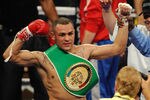 LAS VEGAS, NV - MAY 07:  Mike Alvarado celebrates after defeating Ray Narh by TKO in the third round during the WBC Continental Americas super lightweight title fight at MGM Grand Garden Arena on May 7, 2011 in Las Vegas, Nevada.  (Photo by Ethan Miller/Getty Images)