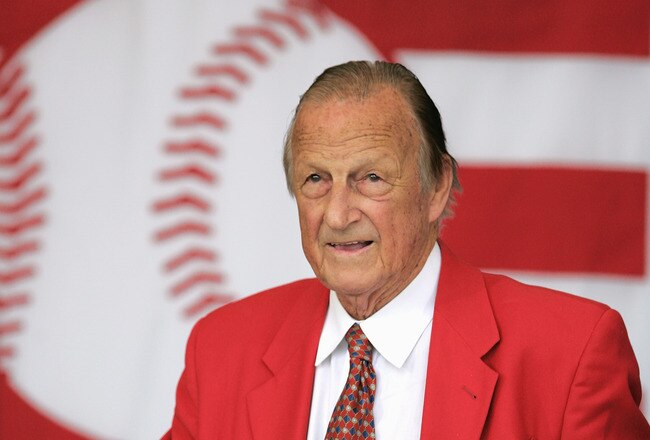 COOPERSTOWN, NY - JULY 31: Hall of Famer Stan Musial attends the Baseball Hall of Fame Induction ceremony on July 31, 2005 at the Clark Sports Complex in Cooperstown, New York.  (Photo by Ezra Shaw/Getty Images)
