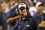 LAS VEGAS - OCTOBER 02:  Nevada Reno Wolf Pack head coach Chris Ault watches his players take on the UNLV Rebels at Sam Boyd Stadium October 2, 2010 in Las Vegas, Nevada. Nevada Reno won 44-26.  (Photo by Ethan Miller/Getty Images)