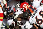 KANSAS CITY, MO - NOVEMBER 13:  Knowshon Moreno #27 of the Denver Broncos carries the ball during the game against the Kansas City Chiefs on November 13, 2011 at Arrowhead Stadium in Kansas City, Missouri.  (Photo by Jamie Squire/Getty Images)