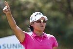 TAOYUAN, TAIWAN - OCTOBER 23: Yani Tseng of Taiwan shouts out after hitting a wayward shot on the 3rd hole during day four of the Sunrise LPGA Taiwan Championship at Sunrise Golf Course on October 23, 2011 in Taoyuan, Taiwan. (Photo by Victor Fraile/Getty Images)