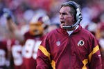 LANDOVER, MD - NOVEMBER 6:  Coach Mike Shanahan of the Washington Redskins yells at a call against the San Francisco 49ers at FedExField on November 6, 2011 in Landover, Maryland. The San Francisco 49ers won, 19-11. (Photo by Patrick Smith/Getty Images)