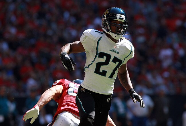 HOUSTON, TX - OCTOBER 30:   Rashean Mathis #27 of the Jacksonville Jaguars at Reliant Stadium on October 30, 2011 in Houston, Texas.  (Photo by Ronald Martinez/Getty Images)