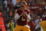 LANDOVER, MD - SEPTEMBER 11:  Rex Grossman #8 of the Washington Redskins at FedExField on September 11, 2011 in Landover, Maryland.  (Photo by Ronald Martinez/Getty Images)