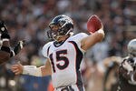 OAKLAND, CA - NOVEMBER 06:  Tim Tebow #15 of the Denver Broncos in action against the Oakland Raiders at O.co Coliseum on November 6, 2011 in Oakland, California.  (Photo by Ezra Shaw/Getty Images)