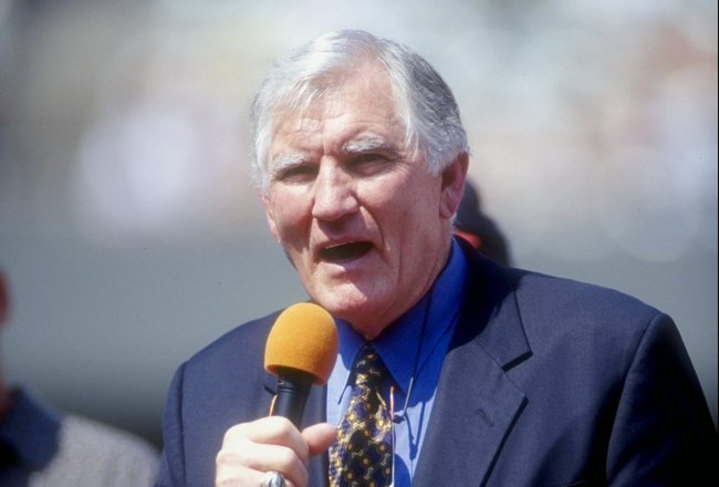 6 Sep 1998:  Former player and coach Forrest Gregg makes a speech during a game between the Cincinnati Bengals and the Tennessee Oilers at Cinergy Field in Cincinnati, Ohio. The Oilers defeated the Bengals 23-14. Mandatory Credit: Mark Lyons  /Allsport