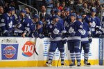 TORONTO, ON - NOVEMBER 12: The Toronto Maple Leafs line up at the bench during the game again st the Ottawa Senators at the Air Canada Centre on November 12, 2011 in Toronto, Ontario, Canada. The Senators defeated the Maple Leafs 5-2.  (Photo by Bruce Bennett/Getty Images)