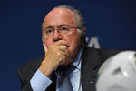ZURICH, SWITZERLAND - OCTOBER 21:  FIFA president, Sepp Blatter looks on during a press conference held after the FIFA Executive Committee Meeting at the FIFA headquarters on October 21, 2011 in Zurich, Switzerland. During this third meeting of the year, held on two days, the FIFA Executive Committee has approved the match schedules for the FIFA Confederations Cup Brazil 2013 and the 2014 FIFA World Cup Brazil.  (Photo by Harold Cunningham/Getty Images)