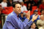 ATLANTA, GA - MARCH 10:  Head coach Darrin Horn of the South Carolina Gamecocks reacts against the Ole Miss Rebels during the first round of the SEC Men's Basketball Tournament at the Georgia Dome on March 10, 2011 in Atlanta, Georgia.  (Photo by Kevin C. Cox/Getty Images)