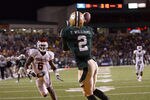 WACO, TX - NOVEMBER 19: Terrance Williams #2 of the Baylor Bears makes a catch for a touchdown in the fourth quarter during a game against the Oklahoma Sooners at Floyd Casey Stadium on November 19, 2011 in Waco, Texas. The Baylor Bears defeated the Oklahoma Sooners 45-38. (Photo by Sarah Glenn/Getty Images)