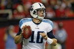 ATLANTA, GA - NOVEMBER 20:  Jake Locker #10 of the Tennessee Titans looks to pass against the Atlanta Falcons at Georgia Dome on November 20, 2011 in Atlanta, Georgia.  (Photo by Kevin C. Cox/Getty Images)