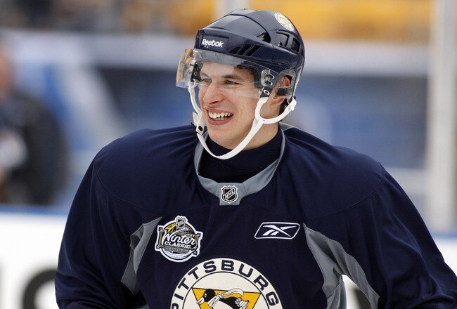 PITTSBURGH, PA - DECEMBER 31:  Sidney Crosby #87 of the Pittsburgh Penguins skates during the 2011 NHL Winter Classic Practice on December 31, 2010 at Heinz Field in Pittsburgh, Pennsylvania.  (Photo by Justin K. Aller/Getty Images)