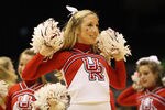 SAN ANTONIO, TX - MARCH 25:  The Richmond Spiders cheerleaders perform during the southwest regional of the 2011 NCAA men's basketball tournament against the Kansas Jayhawks at the Alamodome on March 25, 2011 in San Antonio, Texas.  (Photo by Jamie Squire/Getty Images)