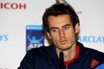 LONDON, ENGLAND - NOVEMBER 22: Andy Murray of Great Britain speaks during a press conference at the Barclays ATP World Tour Finals at the O2 Arena on November 22, 2011 in London, England. Murray announced that he has pulled out of the tournament due to an injury.      (Photo by Julian Finney/Getty Images)