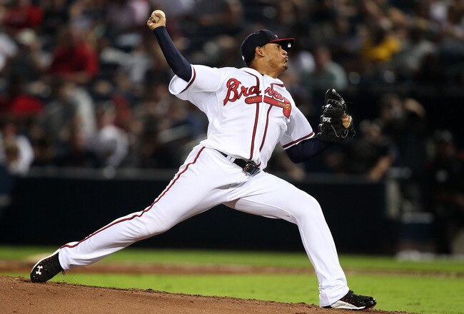 ATLANTA, GA - AUGUST 30:  PItcher Jair Jurrjens #49 of the Atlanta Braves throws a pitch during the game against the Washington Nationals during the game at Turner Field on August 30, 2011 in Atlanta, Georgia.  (Photo by Mike Zarrilli/Getty Images)