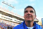 TAMPA, FL - JANUARY 1:  Coach Urban Meyer of the Florida Gators leaves the field after play against the Penn State Nittany Lions January 1, 2010 in the 25th Outback Bowl at Raymond James Stadium in Tampa, Florida.  (Photo by Al Messerschmidt/Getty Images)