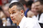 COLUMBUS, OH - NOVEMBER 15: Florida Gators head coach Billy Donovan looks on during the game against the Ohio State Buckeyes at Value City Arena on November 15, 2011 in Columbus, Ohio. Ohio State defeated Florida 81-74. (Photo by Joe Robbins/Getty Images)