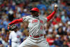 CHICAGO, IL - SEPTEMBER 05:  Starting pitcher Dontrelle Willis #50 of the Cincinnati Reds delivers the ball against the Chicago Cubs at Wrigley Field on September 5, 2011 in Chicago, Illinois.  (Photo by Jonathan Daniel/Getty Images)