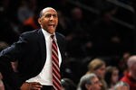NEW YORK, NY - NOVEMBER 25:  Head coach Johnny Dawkins of the Stanford Cardinal reacts against the Syracuse Orange at the 2011 Dick's Sporting Goods NIT Season Tip-Off at Madison Square Garden on November 25, 2011 in New York City.  (Photo by Patrick McDermott/Getty Images)