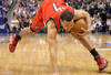DALLAS, TX - APRIL 16:  Guard Brandon Roy #1 of the Portland Trail Blazers loses his balance in Game One of the Western Conference Quarterfinals during the 2011 NBA Playoffs on April 16, 2011 at American Airlines Center in Dallas, Texas.  NOTE TO USER: User expressly acknowledges and agrees that, by downloading and or using this photograph, User is consenting to the terms and conditions of the Getty Images License Agreement.  (Photo by Ronald Martinez/Getty Images)