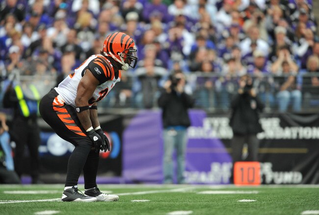 BALTIMORE - NOVEMBER 20:  Cedric Benson #32 of the Cincinnati Bengals awaits the play against the Baltimore Ravens at M&T Bank Stadium on November 20, 2011 in Baltimore, Maryland. The Ravens defeated the Bengals 31-24. (Photo by Larry French/Getty Images)