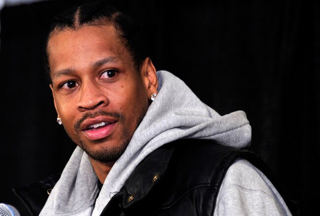 LAS VEGAS, NV - OCTOBER 26:  Basketball player Allen Iverson speaks during a news conference at the Thomas & Mack Center to announce the Las Vegas Superstar Challenge October 26, 2011 in Las Vegas, Nevada. The three-game tournament will take place at the Thomas & Mack Center on November 12 and 13, 2011, and will feature four teams made up of NBA players, former NBA players and rookies. Iverson will serve as a captain for one of the teams.  (Photo by Ethan Miller/Getty Images)
