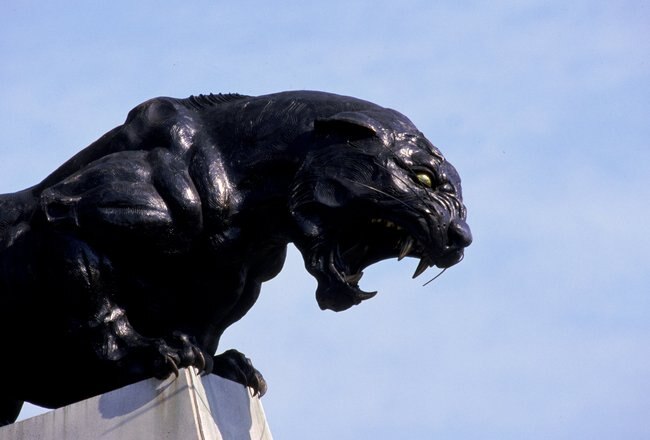 19 Sep 1999:  A view of a stadium statue of a panther taken during the game between the Jacksonville Jaguars and the Carolina Panthers at the Ericsson Stadium in Charlotte, North Carolina. The Jaguars defeated the Panthers 22-20. Mandatory Credit: Craig Jones  /Allsport