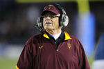 PASADENA, CA - NOVEMBER 05: Head coach Dennis Erickson of the Arizona State Sun Devils checks a video replay during the game with the UCLA Bruins at the Rose Bowl on November 5, 2011 in Pasadena, California.  UCLA won 29-28.  (Photo by Stephen Dunn/Getty Images)