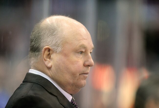 WASHINGTON, DC - NOVEMBER 21:  Head coach Bruce Boudreau of the Washington Capitals watches the game against the Phoenix Coyotes at the Verizon Center on November 21, 2011 in Washington, DC. Washington won the game 4-3. This was Boudreau's 200th career victory.  (Photo by Greg Fiume/Getty Images)