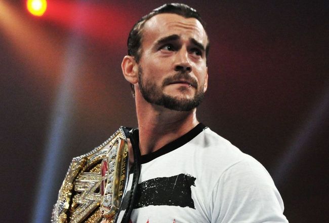 CM Punk with WWE Title
