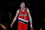 PHOENIX - FEBRUARY 14:  Rudy Fernandez of the Portland Trail Blazers participates in the Sprite Slam Dunk Contest on All-Star Saturday Night, part of 2009 NBA All-Star Weekend at US Airways Center on February 14, 2009 in Phoenix, Arizona.  NOTE TO USER: User expressly acknowledges and agrees that, by downloading and or using this photograph, User is consenting to the terms and conditions of the Getty Images License Agreement.  (Photo by Kevork Djansezian/Getty Images)