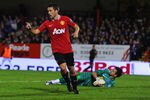 ALDERSHOT, ENGLAND - OCTOBER 25:  Michael Owen of Manchester United celebrates scoring to make it 2-0 during the Carling Cup fourth round match between Aldershot Town and Manchester United at the EBB Stadium, Recreation Ground on October 25, 2011 in Aldershot, England.  (Photo by Michael Regan/Getty Images)
